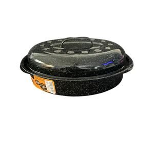 Granite Ware 15” covered speckled roaster- New